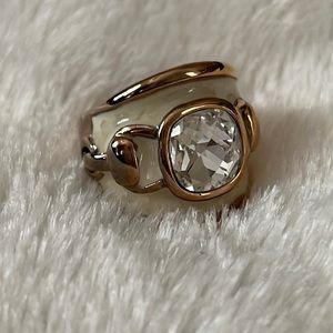 Vintage Neiman Marcus equestrian enamel and rhinestone ring